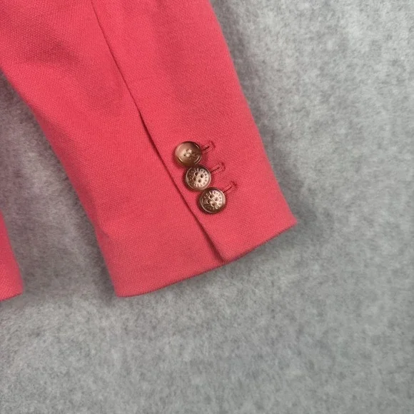 Talbots Blazer Womens 6 Pink Aberdeen 2 Button Lined Career Suit Jacket Classic - Picture 6 of 11